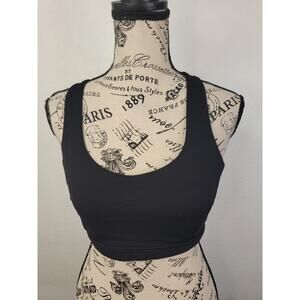Lululemon Sport Bra Sz 6 Free To Be Serene Light Support C/D Cup Black W2AJ5S